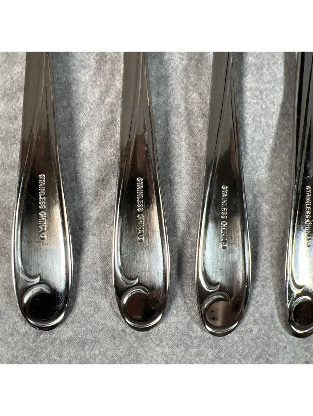 Four Piece Knife And Fork Stainless Steel Swirl Design